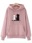 Hooded Standard Cute Animal Pockets Sweatshirts (Style V100696)