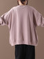 Boat Neck Standard Loose Letter Cotton Sweatshirts (Style V100701)