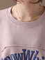 Boat Neck Standard Loose Letter Cotton Sweatshirts (Style V100701)