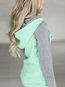 Hooded Standard Slim Patchwork Cotton Blends Sweatshirts (Style V100710)