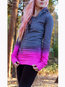 Hooded Long Slim Casual Gradient Sweatshirts (Style V100731)