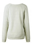 V-neck Standard Straight Fashion Plain Sweatshirts (Style V100737)