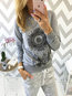 Standard Straight Personality Feather Feather Sweatshirts (Style V100739)