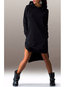 Hooded Long Sexy Plain Pockets Sweatshirts (Style V100744)