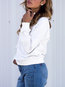 Hooded Casual Plain Cotton Strappy Sweatshirts (Style V100753)