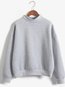 Standard Loose Casual Plain Polyester Sweatshirts (Style V100757)