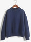 Standard Loose Casual Plain Polyester Sweatshirts (Style V100757)
