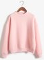 Standard Loose Casual Plain Polyester Sweatshirts (Style V100757)