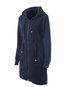 Hooded Straight Casual Plain Polyester Hoodie (Style V100762)