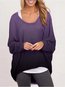 Round Neck Standard Elegant Gradient Polyester Sweatshirts (Style V100767)