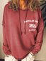 Hooded Standard Loose Letter Pattern Sweatshirts (Style V100768)