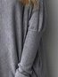 Long Loose Sexy Plain Polyester Sweatshirts (Style V100769)