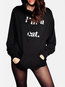 Hooded Cute Letter Cotton Blends Pockets Hoodie (Style V100771)