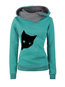 Straight Cute Animal Polyester Pattern Hoodie (Style V100776)