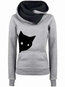 Straight Cute Animal Polyester Pattern Hoodie (Style V100776)