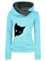 Straight Cute Animal Polyester Pattern Hoodie (Style V100776)