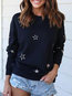 Round Neck Standard Straight Cute Pattern Sweatshirts (Style V100787)