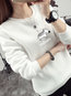 Standard Straight Cute Letter Polyester Sweatshirts (Style V100793)