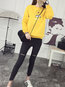 Standard Straight Cute Letter Polyester Sweatshirts (Style V100793)
