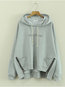 Hooded Standard Fashion Polyester Asymmetrical Hoodie (Style V100797)