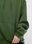 Loose Casual Plain Polyester Pockets Hoodie (Style V100803)