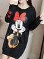 Round Neck Long Cute Animal Cellulose Acetate Fibre Sweatshirts (Style V100806)