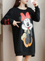 Round Neck Long Cute Animal Cellulose Acetate Fibre Sweatshirts (Style V100806)