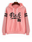 Hooded Standard Casual Letter Pattern Hoodie (Style V100807)