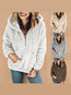 Hooded Standard Casual Plain Polyester Hoodie (Style V100808)