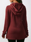 Standard Straight Casual Polyester Ruffle Hoodie (Style V100814)