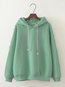 Hooded Loose Casual Plain Polyester Hoodie (Style V100815)