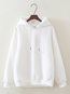Hooded Loose Casual Plain Polyester Hoodie (Style V100815)