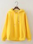 Hooded Loose Casual Plain Polyester Hoodie (Style V100815)
