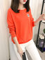 Round Neck Loose Casual Letter Patchwork Sweatshirts (Style V100818)