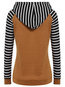 Hooded Standard Casual Striped Patchwork Hoodie (Style V100821)