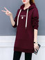 Hooded Standard Casual Letter Polyester Hoodie (Style V100822)