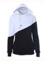 Hooded Standard Slim Cotton Patchwork Hoodie (Style V100824)