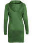 Slim Casual Plain Polyester Pockets Hoodie (Style V100830)