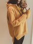 Standard Casual Letter Polyester Pattern Hoodie (Style V100831)