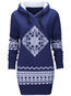 Hooded Casual Floral Cotton Blends Pattern Hoodie (Style V100833)