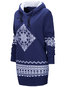 Hooded Casual Floral Cotton Blends Pattern Hoodie (Style V100833)