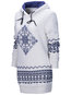 Hooded Casual Floral Cotton Blends Pattern Hoodie (Style V100833)
