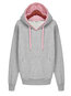 Hooded Standard Loose Casual Cotton Blends Hoodie (Style V100835)
