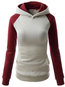 Hooded Casual Color Block Cotton Blends Patchwork Hoodie (Style V100836)