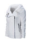 Hooded Standard Slim Cotton Blends Button Hoodie (Style V100841)