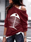 Round Neck Standard Loose Casual Cartoon Sweatshirts (Style V100848)