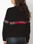 Round Neck Loose Casual Polyester Pattern Sweatshirts (Style V100863)