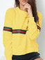 Round Neck Loose Casual Polyester Pattern Sweatshirts (Style V100863)