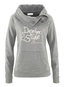 Stand Collar Straight Casual Letter Pattern Sweatshirts (Style V100866)
