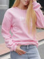 Round Neck Standard Loose Sweet Letter Sweatshirts (Style V100868)